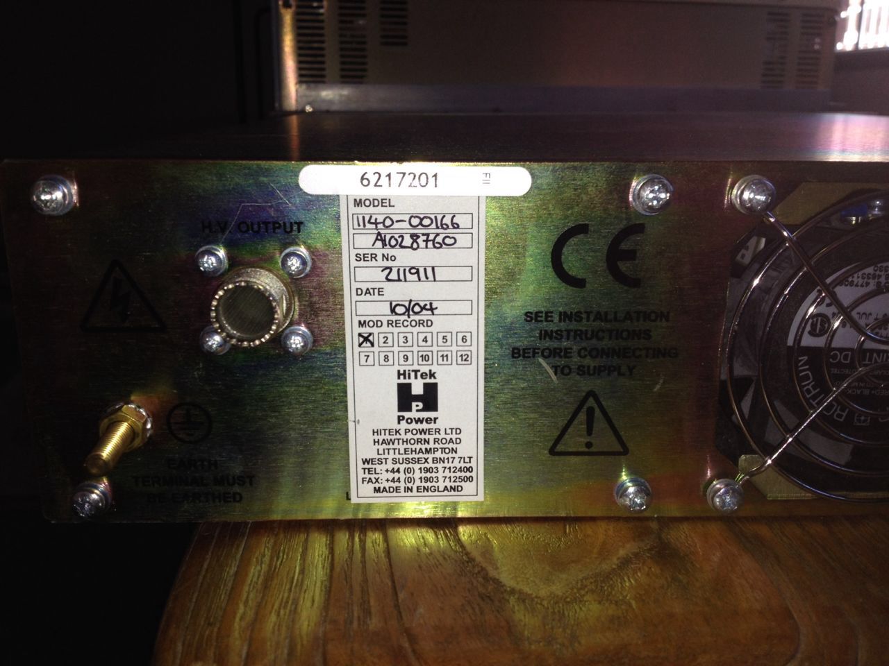 AMAT Q3 Tetrode power supply，1140-00166，replace 1140-00161 — image 2